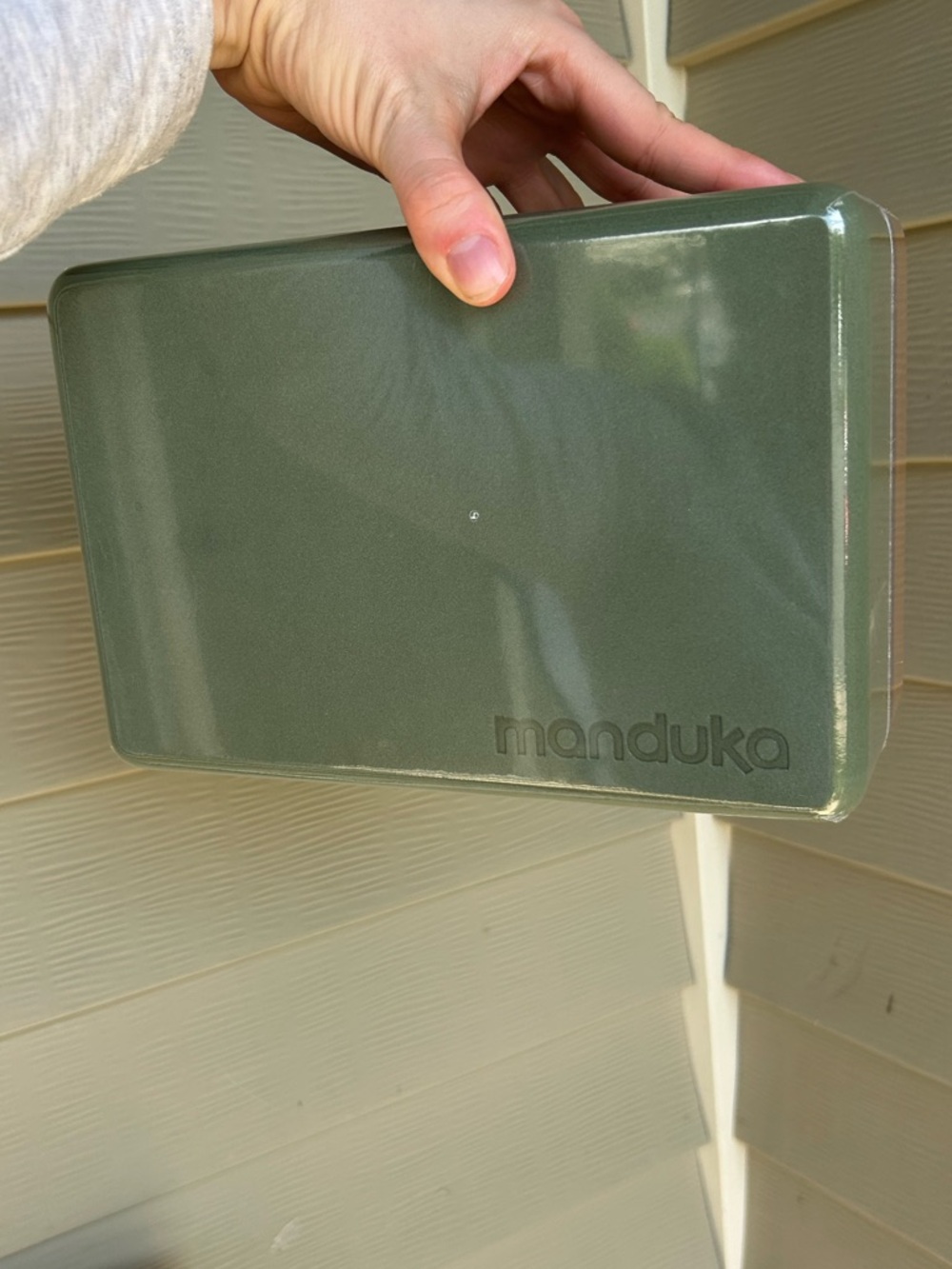 Manduka Olive Green Yoga Block - Supportive Eco Foam